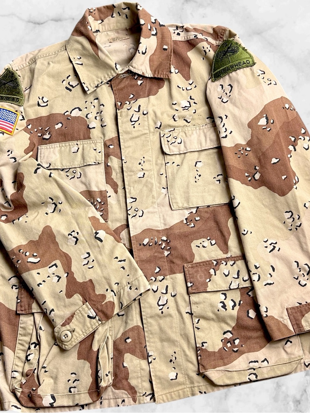 US Military Desert Camo Field Jacket Mens M Regular Chocolate Chip Spearhead